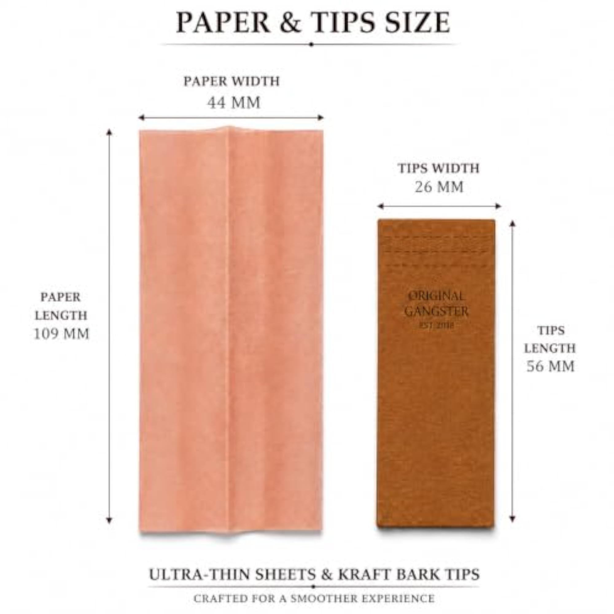 Pink Rolling Papers Booklet King Size, Ultra Thin