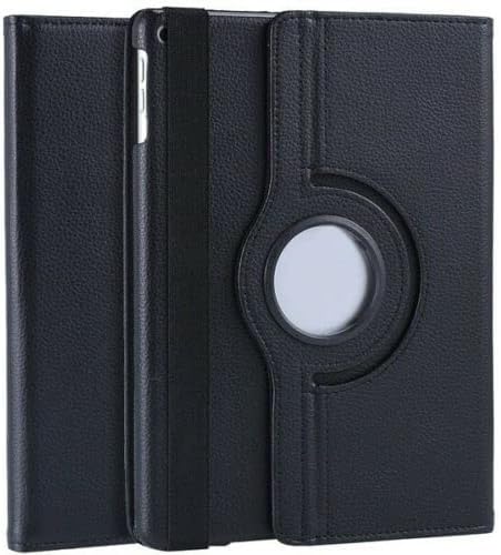 iPad 9.7" Case Corner Protection iPad 9.7" 2017 360 Rotating Smart Case Cover Stand for iPad 9.7" 2017 With SCREEN PROTECTOR & STYLUS (Black)