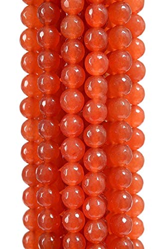 Perles rondes en quartz cornaline pour confectionner un cadeau d'anniversaire