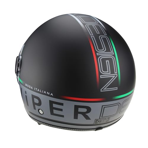 Casco Abierto para Moto ViPER RSV19 Scooter Jet con Visera Solar Hombres Mujeres 5