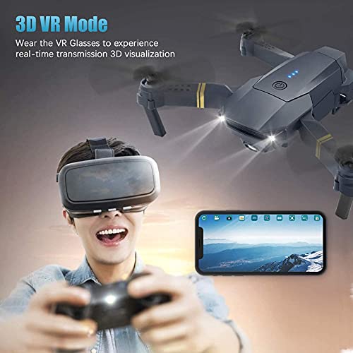 Ficha técnica WiFi Drone con cámara HD 1080P y ángulo amplio, quadcopter RC con función de retención de altitud, sensor de gravedad, despegue/aterrizaje con una tecla, compatible con headset VR. - Fernando Cortés