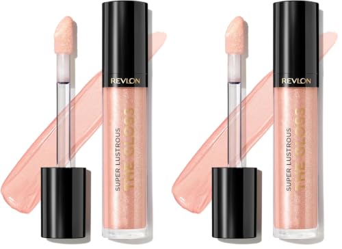 Image of Revlon Super Lustrous The Gloss, Non-Sticky, High Shine Glossy Finish, Lightweight Moisture Enriched With Agave, Moringa Oil Capuacu Butter - Snow Pink(205), 3.8ml (Pack of 2)