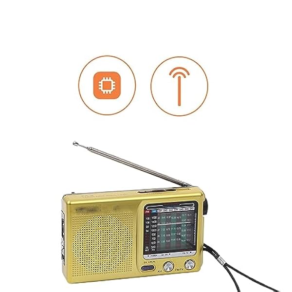 ZCMEB Radio retrò Portatile AM/FM/SW for Uso Interno, Esterno e di Emergenza con Altoparlante e Jack for Cuffie (Color : Blue,White, Size : 130x78x29mm)