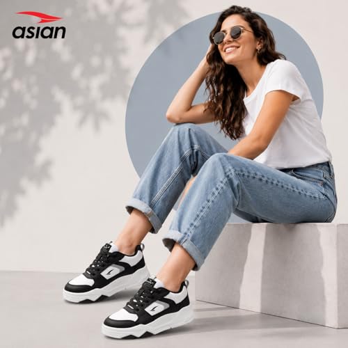 Image of ASIAN Petal-01 Women's Chunky Casual Sneakers | Memory Foam Comfort, Breathable Upper & Shock-Ready Sole | Ideal