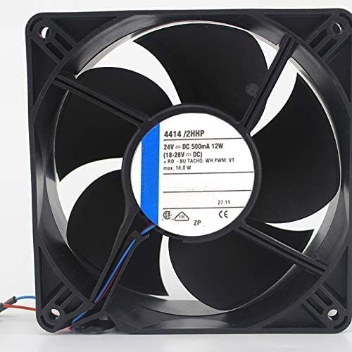 Ventilador 12038 24V y 12W con rodamiento para armarios de red y servidores