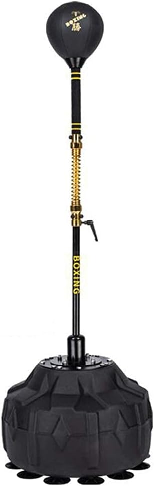 Speed Bags Punching Bag With Stand For Adults Reflex Ball Cobra Bag Indoor 90 deg rebound Cobra Bag Height Adjustment 145~180cm (Color : Black(C) Size : 50 * 50 * 180cm)