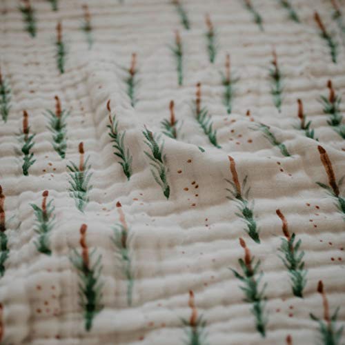 Parker Baby Muslin Blanket | 100% Soft Cotton Toddler Quilt & Baby Muslin Swaddle | Gender Neutral Design 47" x 47" Blanket