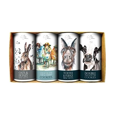 Farrah's of Harrogate - Meg Hawkins - 4 Drum Gift Set - Hare, Sheep, Donkey, Cow Cover