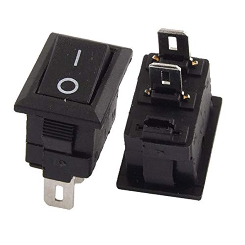 2X SPST On/Off Black Square I/O Rocker Switch Mini Small 12V Automotive/Car/Boat