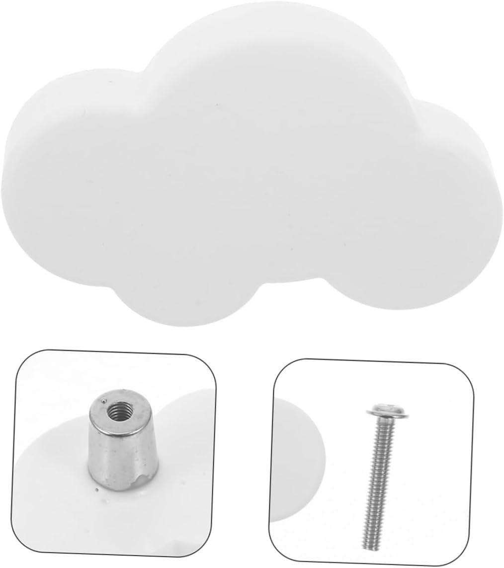 6pcs Cloud Shape Cabinet Knobs Soft Cabinet Handle Pulls Cartoon Drawer Knobs Nursery to Kitchen