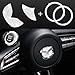 Jingsen - Adesivo decorativo per volante per auto, con strass, per Mazda 3, 6, cx-3, cx-4, cx5, cx9 (per Mazda)