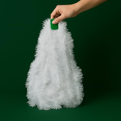Guirlande de Noël de 10 m – Guirlande décorative artificielle Ø 10 cm – Guirlande de sapin de Noël (1 x blanc)