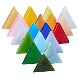 Pandahall Elite 1 Box (About 350 pcs) Mixed Color Triangle Mosaic Tiles Mosaic Glass Cabochons Home Decoration Crafts Supply