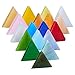 Pandahall Elite 1 Box (about 350 pcs) Mixed Color Triangle Mosaic Tiles Mosaic Glass Cabochons for Home Decoration Crafts Supply