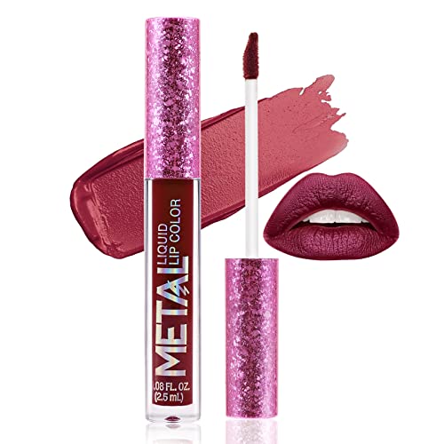 Boobeen Metallic Liquid Lipsticks Matte Lips Lipstick Pearl Glitter Lip Gloss High Pigment Long Lasting Nonstick Lip Glaze Makeup For Women And Girls #TOP6