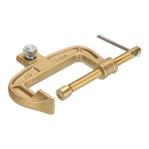 MECCANIXITY 1000A Brass G-Shape Ground Welding Earth Clamp C-Clamp T-Handle Maximum Clamping Range 73mm Rod Holder for Welding Machine