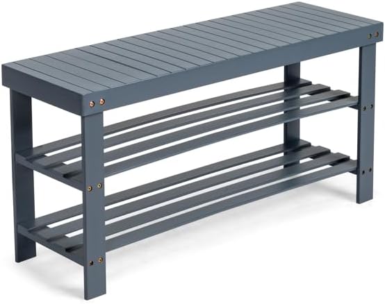 3-Tier Bamboo Shoe Rack with Seamless Top – Space-Saving, Durable, Natural Wood Finish Organizer for Entryway or Closet