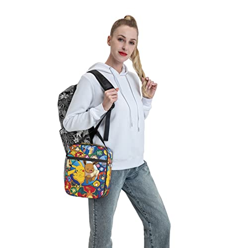 Cbsd Anime Insulation Lunch Box Multi-Pocket Portable Lunch Bag ，Easy-To-Clean Lunch Boxes/Have Side Bag Water Bottle Bag #TOP6