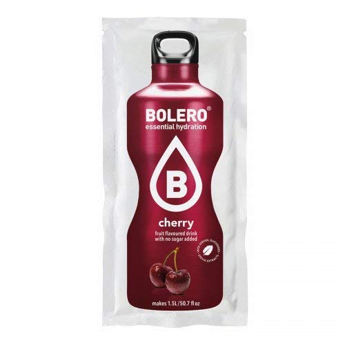 BOLERO Drinks 96 bustine da 9 grammi gusto CHERRY - Preparato istantaneo per Bevande con Stevia e Vitamina C e Senza Zucchero