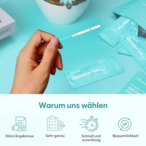 Areta 30 Ovulationstest Fruchtbarkeitstest für Frauen + 30 Schwangerschaftstest Frühtest，Kinderwunsch Ovulationstests Pregnancy Test Kit