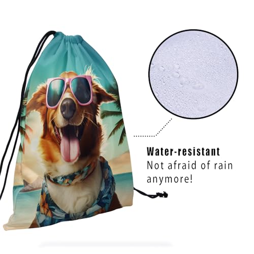 Image of Nerxy Golden Retriever Dog Gymnastics Grip Bag - Summer Puppy Grips Bags Dog Pet Drawstring Gym Bag for Gymnasts Beach Athlete Gym Pouch Bags