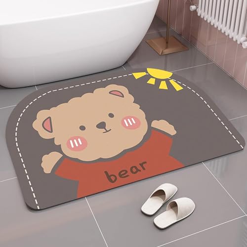 Image of Vasukie Bathroom Mat, Quick-Drying Water Absorbing Bathroom Mat, Non Slip Floor Mat, Dirt Barrier for Floor Mat, Bath Mat, Carpet, Bathroom Doormat |Astro Blue (BEAT MAT)