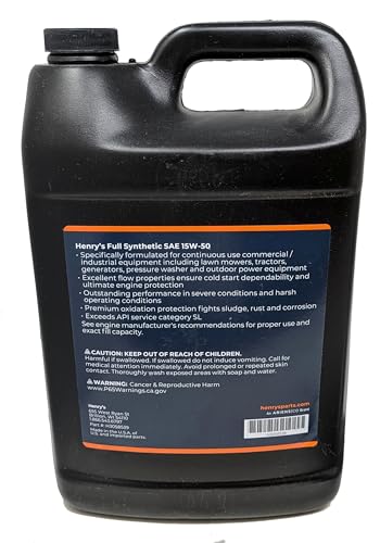 Aceite de Motor Sintético Full 15W-50 Galón Henry's miniatura 2