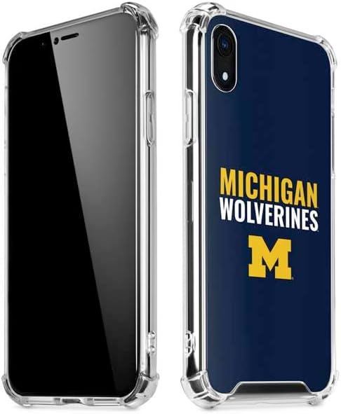 Skinit Clear Phone Case Compatible with iPhone XR - Officially Licensed University of Michigan M Logo Bold Design