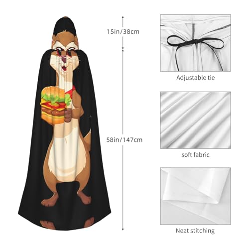Veste à capuche belette hamburger avec imprimé graphique original