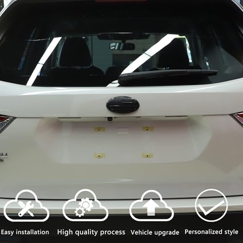Image of Car Rear Emblems Trim Cover Compatible with Subaru Outback 2021-2025,ABS Car Logo Trim Cover,Tailgate American Flag Decoration Emblems Accessories (Rear)