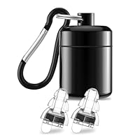 VPOUERY Ohrstöpsel Konzert, 2 Stück Loop Earplugs, Ohrenstöpsel-ohrenschutz lärmschutz geräuschunterdrückende für festival flugzeug arbeit musik motorrad musiker hörschutz Schwarz