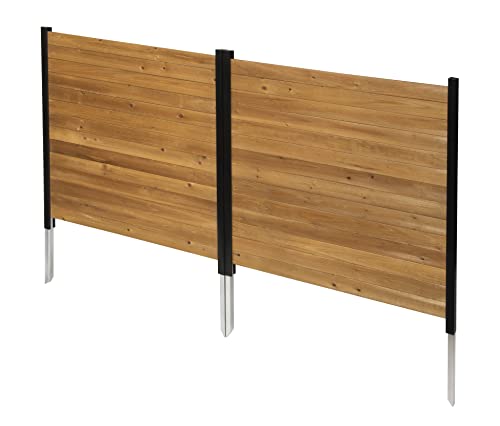 42" H x 38" W (2 Panels) No Dig Richmond Cedar Wood Privacy Screen, Ideal Outdoor Privacy Wall, Pool Equipment Enclosure, Trash Can Enclosures, Air Conditioner Fence, Enclo Privacy Screens EC18008 - Thumbnail 6