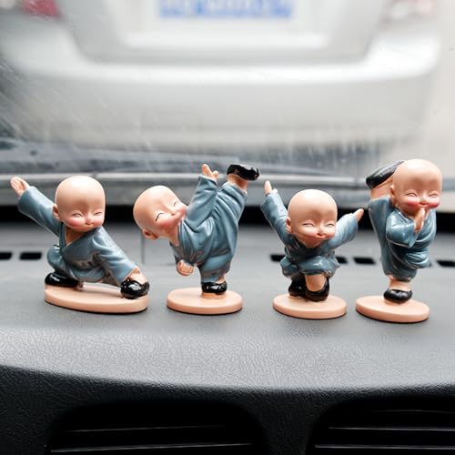 Estatuas miniatura de Buda bebé Kingzhuo 4 piezas miniatura 6