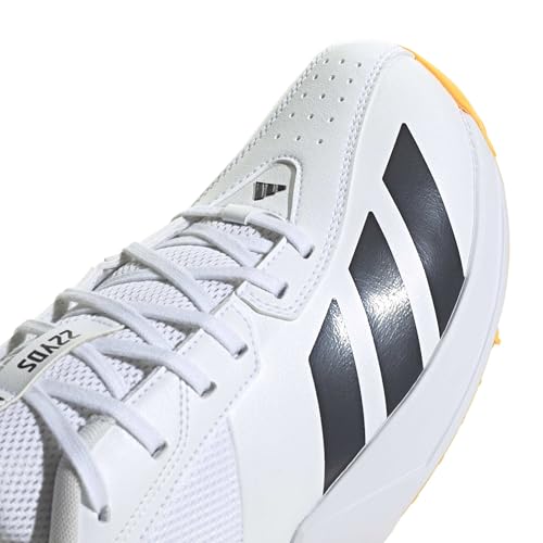 Image of adidas 22YDS Spike Cricket Shoes | Professional Metal Spike Cricket Footwear | Lightweight Grip & Stability | FTWWHT /AUON /LUTA