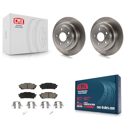 CMX Rear Disc Brake Rotors And Ceramic Pads Kit Replacement For Subaru Impreza Forester Saab 9-2X K8C-101646 by CMX - Used condition - CA$39.05