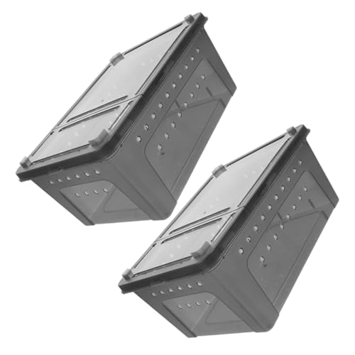 FONDOTIN 2個 殖 ボック 爬 殖 ヘビ 餌 クモ ケージ 生息 爬