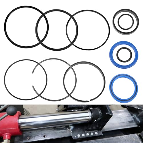 Image of Hydraulic Log Splitter Cylinder Rebuild Seal Kit for 4.0 inch Bore x 1.75 inch Rod | Universal Hydraulic Cylinder Tools, Fit 22-Ton Log Splitter, Compatibility Huskee, County Line, Dirty Hand Tools Etc