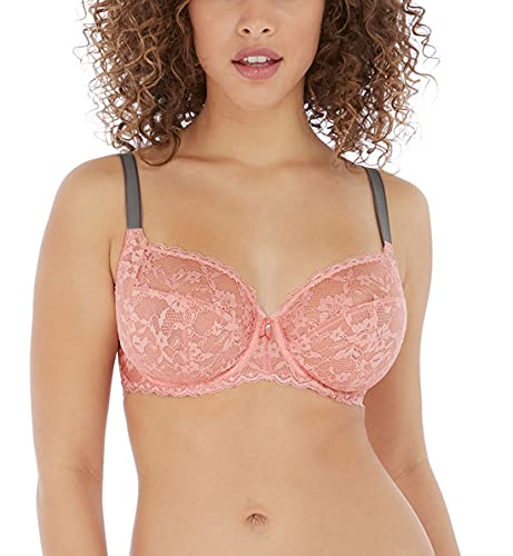 Freya Women's Offbeat Underwire Side Support Bra Plunge, Rosehip, 36FF