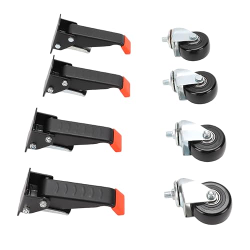 Roulettes d'établi robustes et rétractables avec pédales de levage en acier