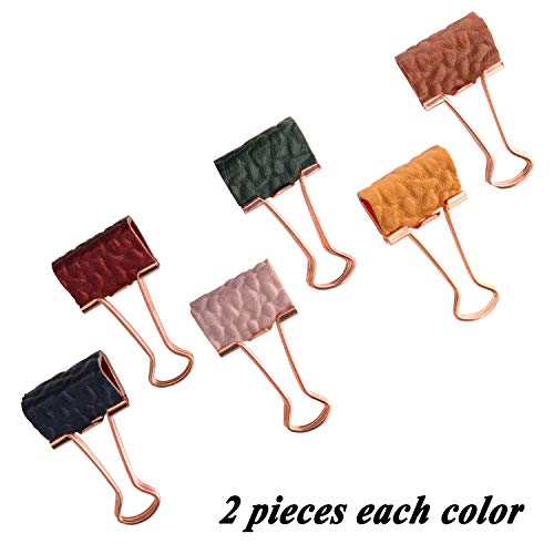 Wrinkle Leather Binder Clips Small Metal Clips Wedding Paper Clips Colored Bag Clips