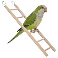 iplusmile Vogelleiter Holz 6 Sprossen - Naturholz Klettergerüst für Wellensittiche, Kanarienvögel & Nymphensittiche - Vogelkäfig Zubehör Spielzeug & Sitzstange für Kleintiere (28x7cm)