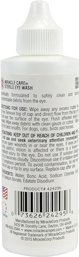 Image of Miracle Care Cat & Dog Eye Wipes and Sterile Eye Wash for Your Cat and Dog Eye Wipes and Drops Formulated to Remove Eye Debris, 90 ct Wipes & 4 oz Bottle Eye Wash