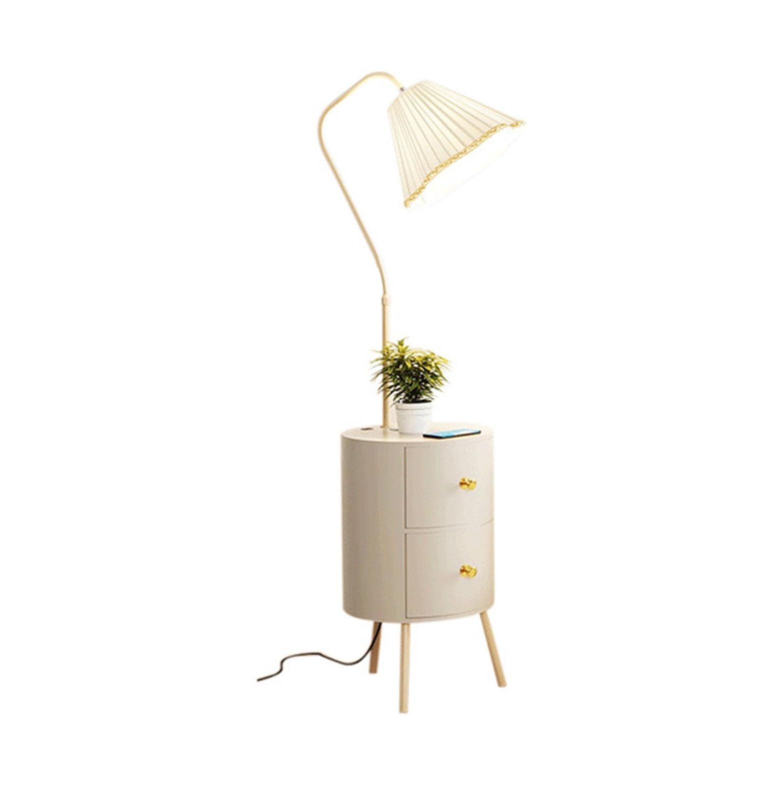 Yhxflux One Color Lighting Floor Lamp With Usb Charging Ports, Standing Reading