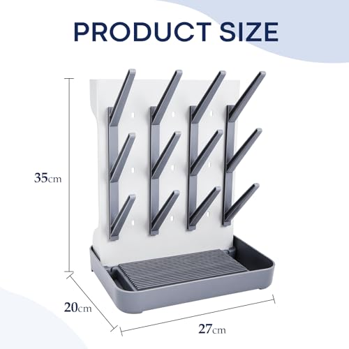 MeCids Baby Flasche Trockner Rack, vertikale stehende Trockenständer Babyflaschenr, Platzsparende Babyflaschen Trockner Rack für Arbeitsplatte - hält bis zu 12 Babyflaschen