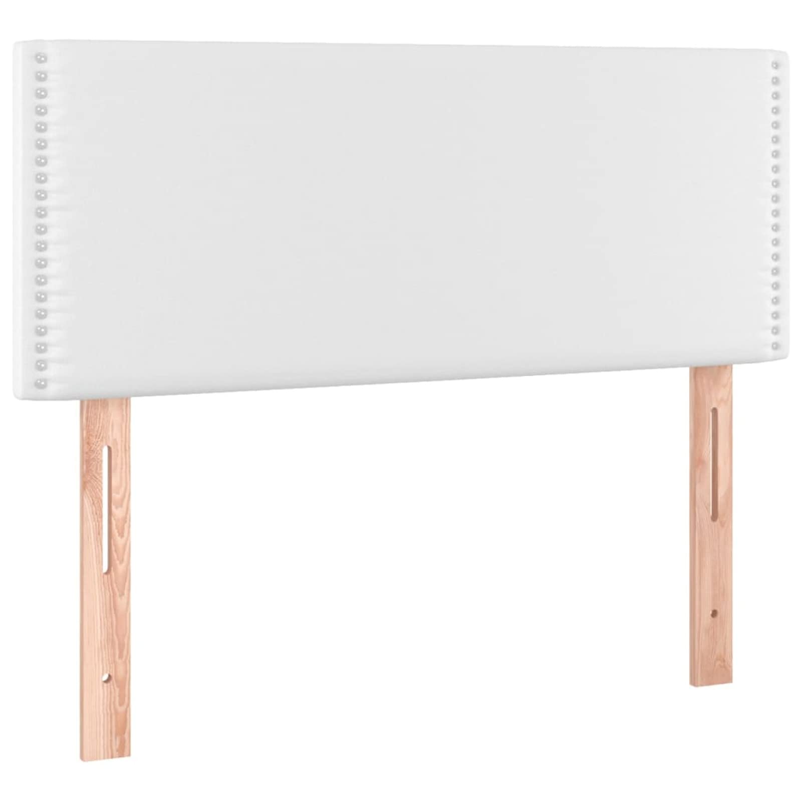 Homgoday Cabecero blanco con LED 100 x 5 x 78/88 cm, de piel sintética, cabecero de cama de matrimonio, respaldo para cama y sofá, modelo 3121557IT
