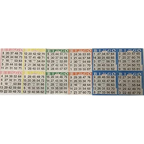 SmallToys Bingo Paper Game Cards - 4 Cards - 5 Sheets - 125 Books - 8 Inch Square Size Disposable Sheet - Made in USA Cover