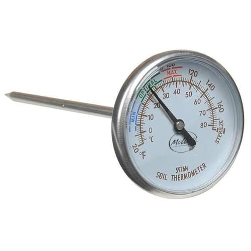 Bimetal Thermom, 2 in Dial, 20 to 180F, Mfr: 5976-35-A