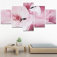 SIGNWIN 5 Panel Canvas Wall Art Botanical Chic Closeup Expressive Multicolor Photography Realism Ultra for Home Decorations Ready to Hang - 60