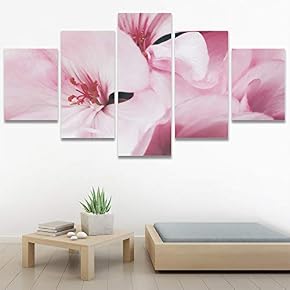 SIGNWIN 5 Panel Canvas Wall Art Botanical Chic...