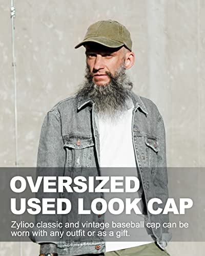 Image of XXL Baseball Cap For Big Heads, Soft Crown Washed Dad Hat, Oversized Denim Cap For Men Women Golf, Travel, Daily Wear